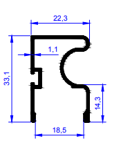 Profilet aluminium  mat er 6251