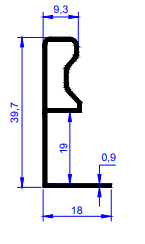 Profilet aluminium  mat er 6262