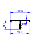 Profilet inox mat  er 6214