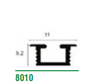 Rail 8010/3m aluminium