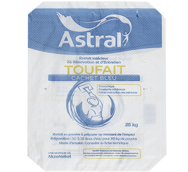 Enduit toufait bleu 25kg astral