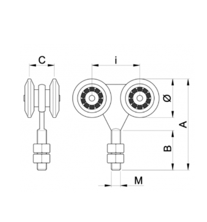 Chariot fixe 4 roues ibfm
