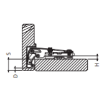 Charnière push open 1,5 danco