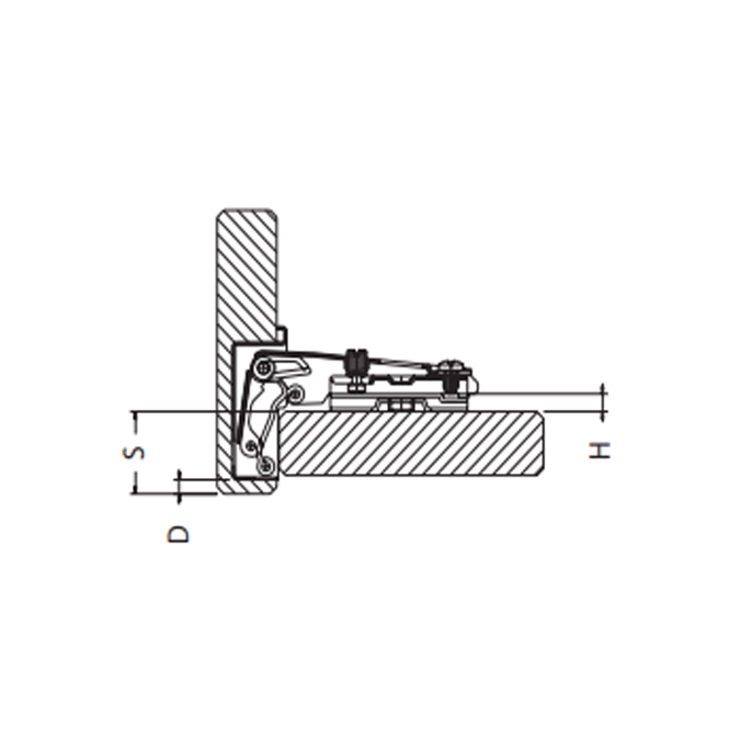 Charnière push open 1,5 danco
