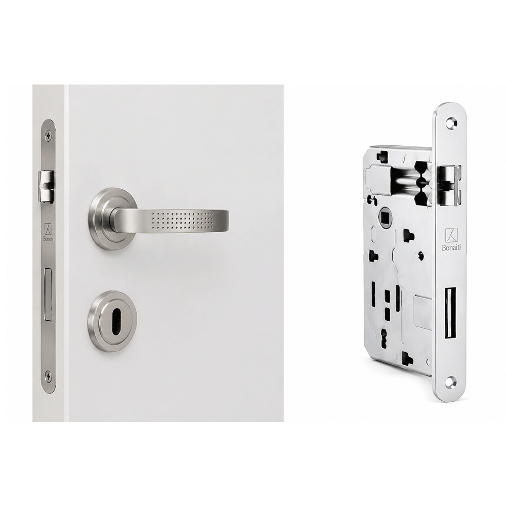 Serrure encastre chrome a50/85